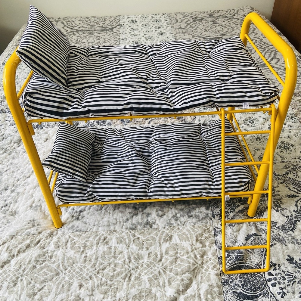 Yellow Bunk Bed Pleasant Company American Girl of Today Pillows Metal Complete